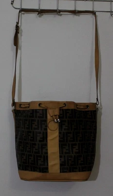 Fendi Roma Authentic Mon Tresor Large Bucket Tote Leather Brown Shoulder Bag - Image 1 of 4