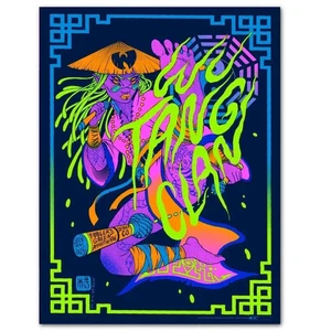 Wu Tang Clan 2025 Denver w/ Florescent Ink by Lauren YS Black Light Reactive - Picture 1 of 2
