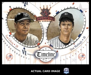 2002 Donruss Diamond Kings Timeline #TL-1 GEHRIG / MATTINGLY New York Yankees NM - Picture 1 of 4