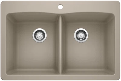Blanco 440221 Diamond 33" Drop-In o Undermount Doble Lavabo - Trufa Foto 1 de 4