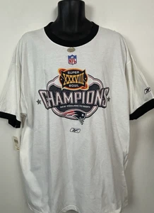 NEW Vintage Super Bowl XXXVIII 2004 T-Shirt Reebok Patriots shirt BNWT - Bild 1 von 11
