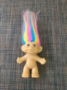 Vintage Ross Troll Puppe Regenbogenfarbene Haare - Bild 1 von 2
