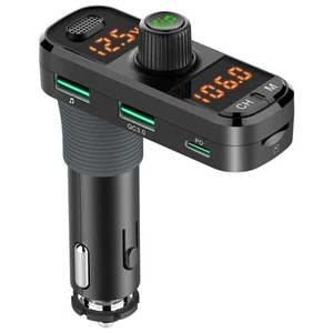 Bluetooth 5.0 Car Change Radio Receiver with 2 Stronger Microphones, 41W PD Q... - Picture 1 of 9