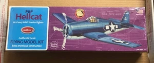 Guillow's Grumman F6F Hellcat Balsa Wood Model Airplane Kit, WWII Plane Sealed - Picture 1 of 5