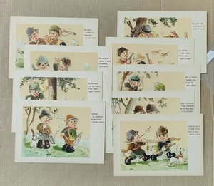 UMORISTICA CACCIA BAMBINI CECAMI-LOTTO 9 CARTOLINE-C96-162 - Picture 1 of 1