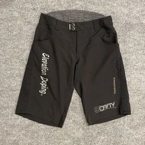 Race Face Cycling MTB Mountain Bike Shorts Mens Large Black Elevation Doping - Picture 1 of 11