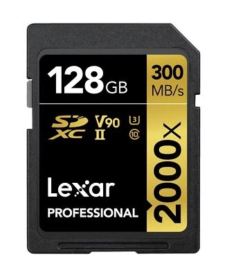 Lexar Professional 2000x 128GB SDXC UHS-II Card, Up To 300MB/s Read, for DSLR... - Image 1 of 4