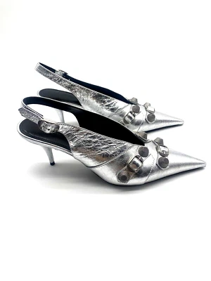 AUTÉNTICA Sandalia Balenciaga Cagole Punta Punta Cordón Talla 6.5 EE. UU. Foto 1 de 4