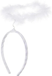 Smiffys Angel Halo Marabou - Bianco - Foto 1 di 3