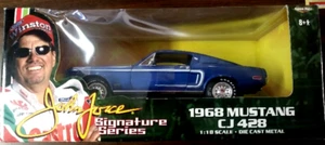 Ertl American Muscle 1/18 Die Cast John Force 1968 Ford Mustang Blue NIB - Picture 1 of 2