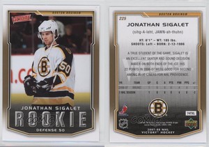 2007-08 Victory Gold Jonathan Sigalet #225 Rookie RC