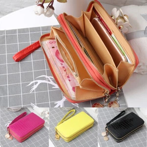 Women Leather Wallet Long Clutch Card Holder Phone Handbag Wristlet Bag Purse US - Picture 1 of 26