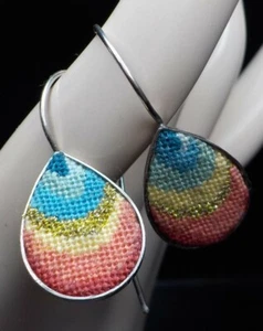 Sterling Silver 925 Rainbow Earrings - Picture 1 of 3