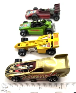 3 Hot Wheels & 1 Matchbox Race Cars approx 3-3 1/2 Inches Long - Picture 1 of 4