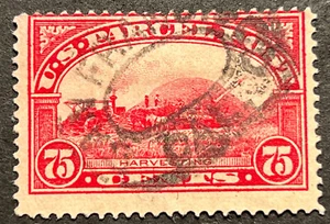 TRAVELSTAMPS: 1912-13 US Stamps Scott #  Q11, Harvesting, 75 cents, used, ng - Picture 1 of 5