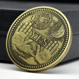 Sí o No Medalla Desafío Regalo Conmemorativo Cobre Decisión Moneda Arte Artesanía - Imagen 1 de 12