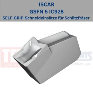 10 x ISCAR GSFN 5 IC928 SELF-GRIP (para fresas ranuras placas reversibles de encendido y corte) - Imagen 1 de 1