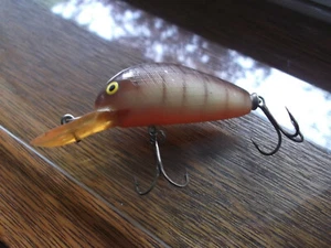 Vecchio Bill Norman Big Scooper made in USA, pancia arancione crawdad marrone - Foto 1 di 12