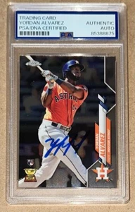 Yordan Alvarez Autograph Signed 2020 Topps Chrome Rookie Card PSA/DNA - Picture 1 of 2