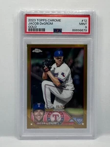 2023 Topps cromo oro Jacob DeGrom PSA 9 #/50 refractor #12 - Imagen 1 de 2