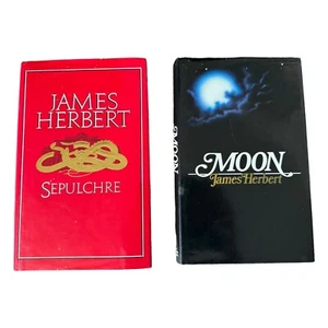 James Herbert Book Bundle Horror Hardback First Editions MOON & SEPULCHRE - Imagen 1 de 6