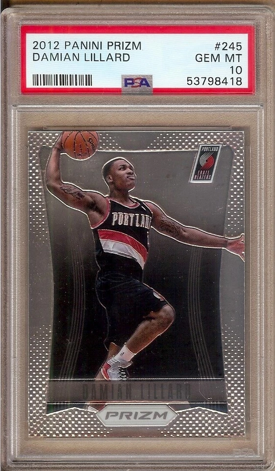 2012-13 PANINI PRIZM DAMIAN LILLARD RC #245 PSA 10!! - Image 1 of 1