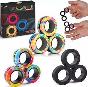 Magnetic Spinner Anxiety Fidget Rings for Adults - Engaging Stress Relief Toy - - Picture 1 of 14