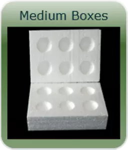 10 X 6 HOLE MEDIUM POLYSTYRENE EGG BOXES HATCHING/INCUBATION CHICKEN - Picture 1 of 3