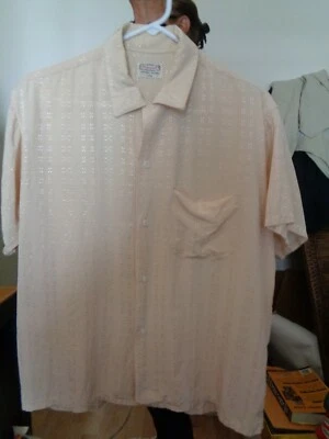 Años 50-60 TRUVAL Rosa Melocotón Iridiscente + ¡Diseño X! Cuello lazo KRAMER Hipster L Foto 1 de 4