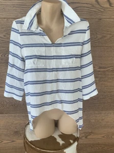 MINK PINK Striped Collared Top Size S - Picture 1 of 4