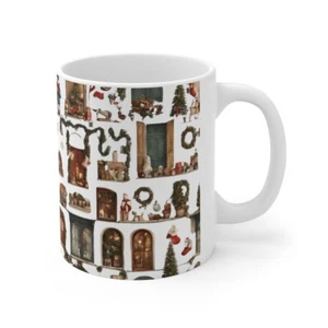 Anthropologie Christmas Holiday time in Italy Mug Cup, Retro Christmas vibe Mug - Picture 1 of 11
