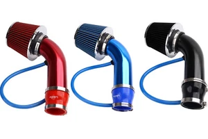 Universal 3" 76mm Car Cold Air Intake Filter Fits Pipe Hose Tube System Alumimum - Picture 1 of 27
