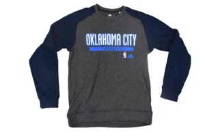 adidas Mens NBA Oklahoma City Thunder Cilmawarm Ultimate Crew Sweatshirt NWT S - Picture 1 of 5