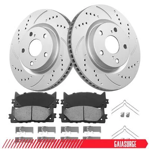 Front Brake Rotors & Ceramic Pads for 2007 2008 2009 2010 2011-2017 Toyota Camry - Picture 1 of 14