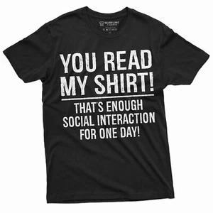 Social interaction Funny Sarcastic shirt Hilarious tee introvert anti social Tee - Picture 1 of 8