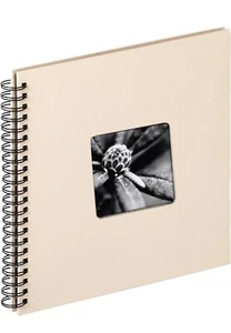 Fine Art Spiralbound Photo Album, 28cm x 24cm 50 Pages, Chalk w/Black Pages - Picture 1 of 7