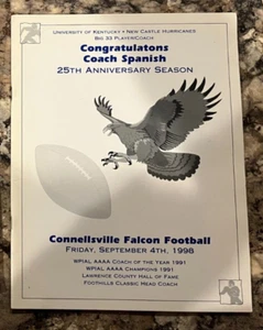 H - Vintage 1974 - 1998 CONNELLSVILLE HIGH SCHOOL FALCONS Football Coach Spanish - Picture 1 of 3