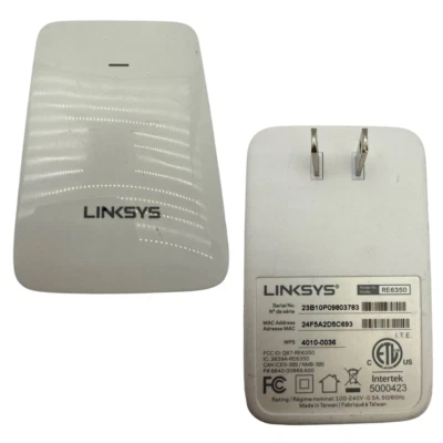 Linksys AC1200 RE6350 Dual Band Wi-Fi Range Extender Spot Finder Technology - Image 1 of 4