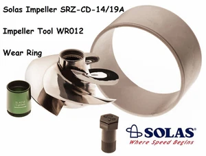 Solas Sea Doo 4-Tec Impeller W/ Wear Ring & Tool SRZ-CD-14/19A GTR RXP 215 - Picture 1 of 2