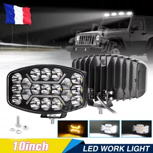 Phare de Travail 12V 24V LED 90W Feu Route + Position Blanc Orange Camion VTT E9 - Bild 1 von 10