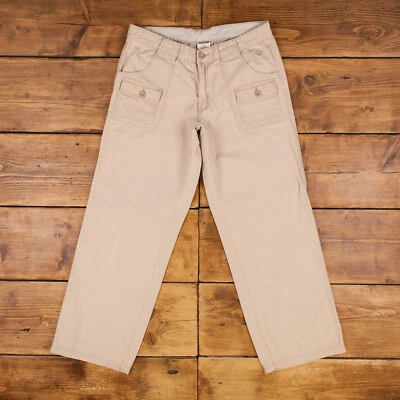 Vintage Magellan Outdoor Pants Trousers 34x31 Canvas Womens Wide-Leg Beige — 第 1/4 张图片