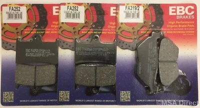 EBC Organic FRONT and REAR Disc Brake Pads Fits YAMAHA FJR1300 (2001 to 2005) - Image 1 of 4