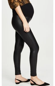Plush Maternity Fleece Lined Pregnancy Liquid Over Belly Legging Black Large - Picture 1 of 12