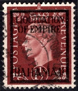 GERMAN PROPAGANDA OPT "LIQUIDATION of EMPIRE BAHAMAS" GEORGE 1½d BROWN CV100€ - Picture 1 of 1