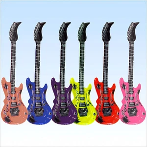 6 kleine aufblasbare Gitarren 55cm Luftgitarre Musikinstrument Anfänger Gitarre - Bild 1 von 1