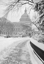 1939 US Capital After a Blizzard, Washington, DC  Old Photo 13" x 19" Reprint