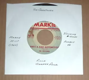 7" 45 RPM RECORD by THE CRESTONES "SHE'S A BAD MOTORRAD" (1964) ROCK / MARKIE - Bild 1 von 3