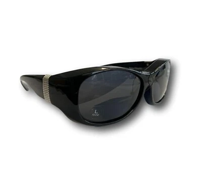 Solar Shield Fits Over FO-029 Large Black Silver arm polarized sunglasses - Image 1 of 2