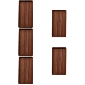 Vassoio Multifunzione Snack Dessert Espositore Piatto Casa Scrivania Vassoio Legno - Foto 1 di 12