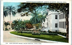New Concrete Wards, Ancon Hospital, Canal Zone, Panama Postcard c1929 - Picture 1 of 2